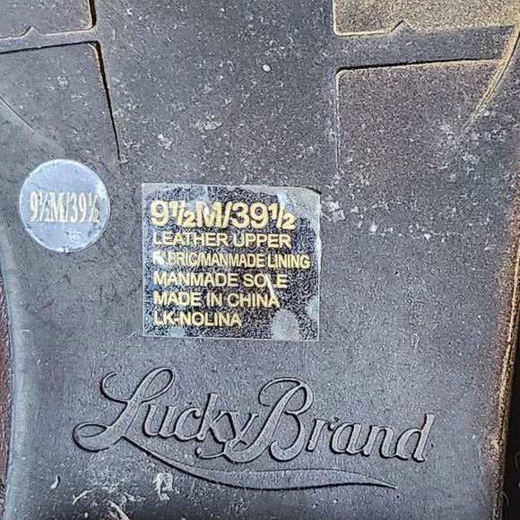 Lucky Brand LK-NOLINA Brown Leather Ankle Boots Size 9.5 Womens - Picture 10 of 10